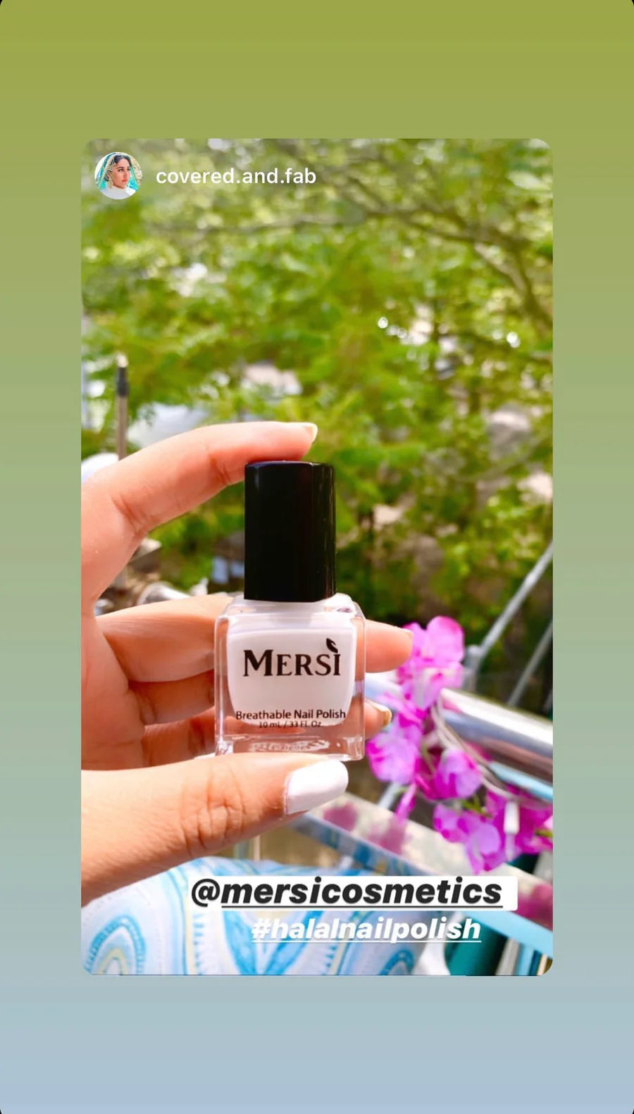 Mersi Breathable Halal Nail Polish Grid Image